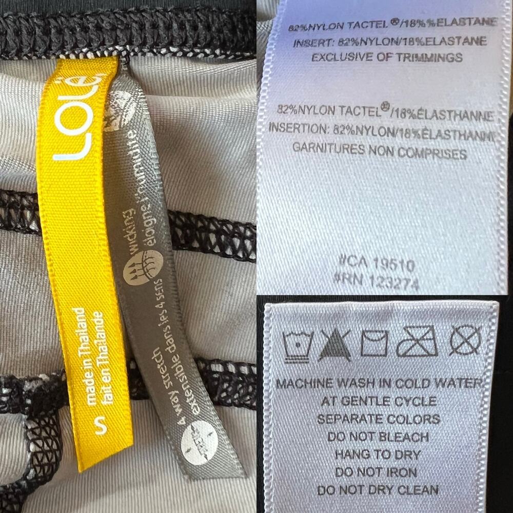Lole Women's Black & Gray Geometric Sheer Side Activewear 7/8 Leggings Size S - Picture 12 of 13